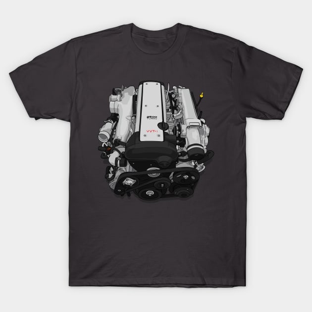 1JZ Engine T-Shirt by ArtyMotive